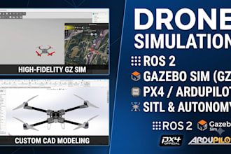 do drone simulation in ros2, gazebo sim, px4, and ardupilot