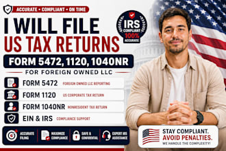 file US tax return form 5472, form 1120 form 1040nr for US nonresident owned llc