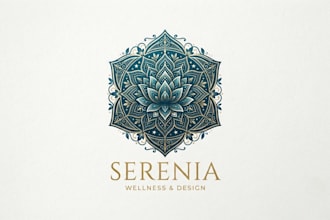 design a beautiful mandala logo for your brand