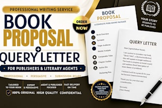 write a book proposal and query letter for litterary agents