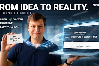 turn your idea into a professional landing page