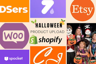 design halloween shopify store halloween product upload via dsers printify