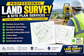 create topographic survey maps for construction projects