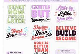 create motivational quote stickers