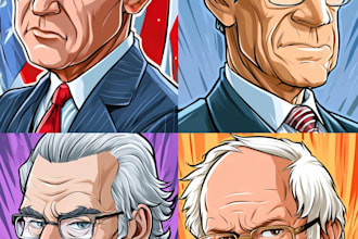 do a political cartoon art