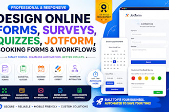 design online forms surveys quizzes jotform booking forms workflows