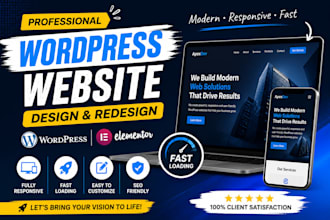 a professional wordpress website with elementor