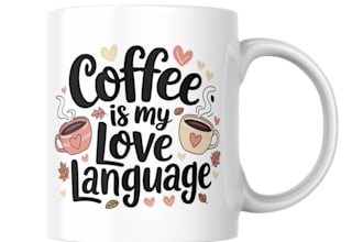 make colourful mug print design