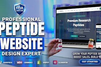 build fda compliant peptide website, research peptide or supplement website