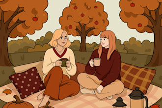 illustrate custom coloring book pages