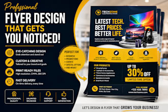 create a professional flyer design for your brand