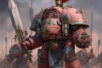 design a dark grimdark sci fi character illustration