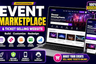 build a professional event marketplace and ticket selling website
