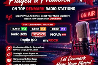promote your song with exclusive denmark radio airplay and music promotion