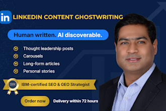 ghostwrite linkedin posts and articles that build authority