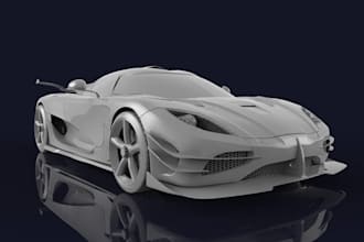 3d car model automotive parts exterior design widebody kit stl for 3d printing