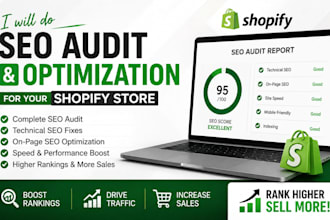 do SEO audit and optimization for your shopify, wix, wordpress and woocommerce