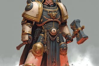 create a custom grimdark space warrior character for you