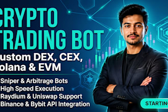 build an advanced crypto trading bot for dex, cex, and solana