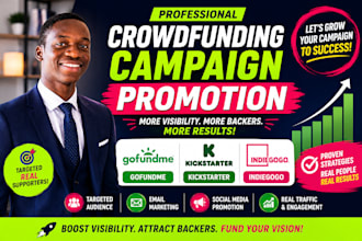 do crowdfunding campaign promotion on gofundme kickstarter indiegogo