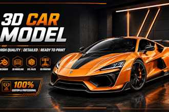 do 3d  car modeling, 3d car, police car in blender for 3d printing, rc car