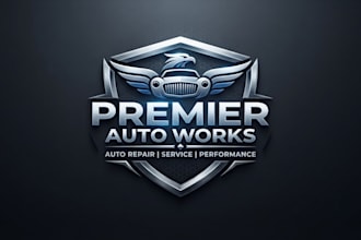 design a professional automotive logo for car brand, garage, auto shop
