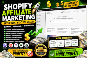 setup shopify affiliate marketing website with goaffpro uppromote boost sales