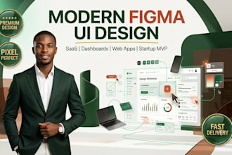 design premium saas UI UX in figma for web apps and dashboards