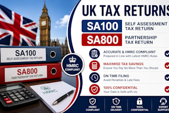 prepare, file UK self assessment tax return sa100 partnership tax return sa800