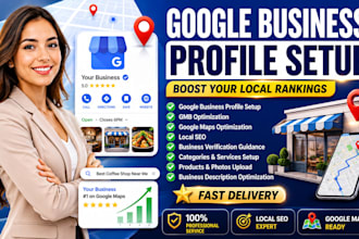 create setup and optimize google business profile gbp for local SEO ranking