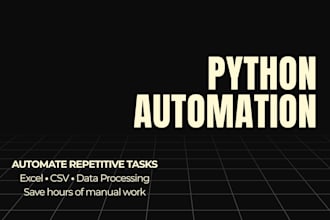 automate excel and CSV tasks using python