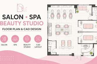 design salon spa beauty studio floor plan autocad layout