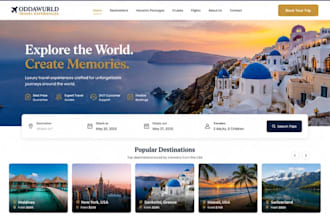 design travel agency website travel affiliate website tourism site
