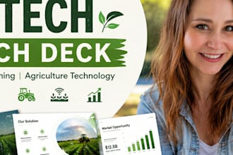 design agtech pitch deck, precision farming, agriculture technology presentation