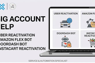 do uber reactivation, amazon flex bot, doordash bot, and instacart reactivation