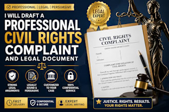 draft a professional civil rights complaint and legal document