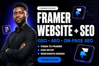 design responsive framer website framer seo geo aeo figma to framer and site cms