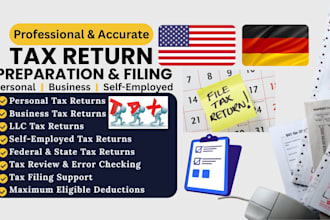 prepare and file your personal, business, llc, and self employed tax return