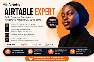 setup airtable database, airtable automation, airtable formula, softr portal