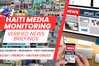 provide haitian media monitoring and fact checked news briefings