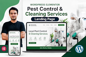 design pest control and cleaning wordpress elementor website