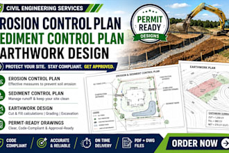 design ca fl ga tx ny erosion control plan sediment control plan earthwork