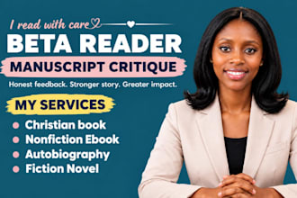beta read christian memoir nonfiction manuscript critique with detailed feedback