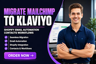 migrate mailchimp to klaviyo shopify email automation contacts workflow