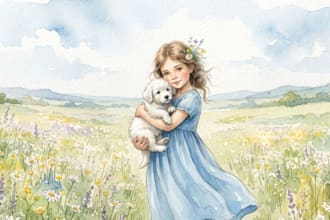 hand drawn watercolor book illustration hand drawn watercolor illustration