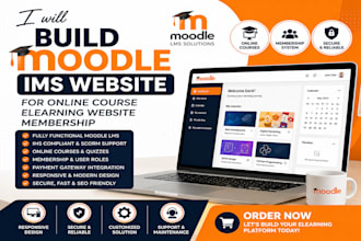 build moodle ims website for online course elearning website membership