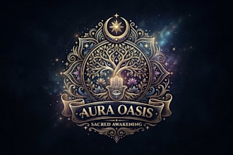 design a meaningful spiritual logo with a mystical aesthetic