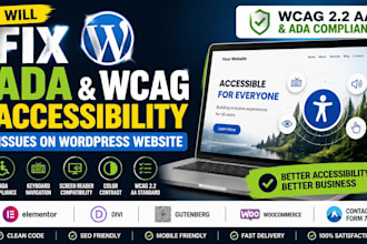 fix ada compliance and wcag accessibility issues on wordpress website