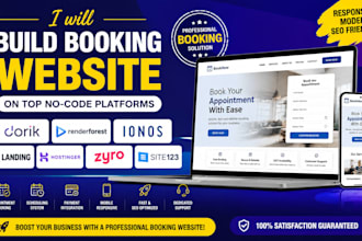 build dorik renderforest ionos landing hostinger zyro site123 booking website