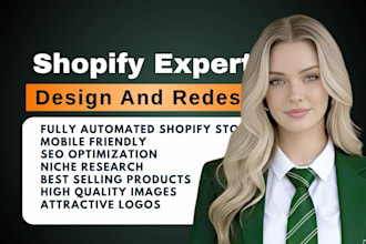 build shopify dropshipping, dropshipping website, shopify website design